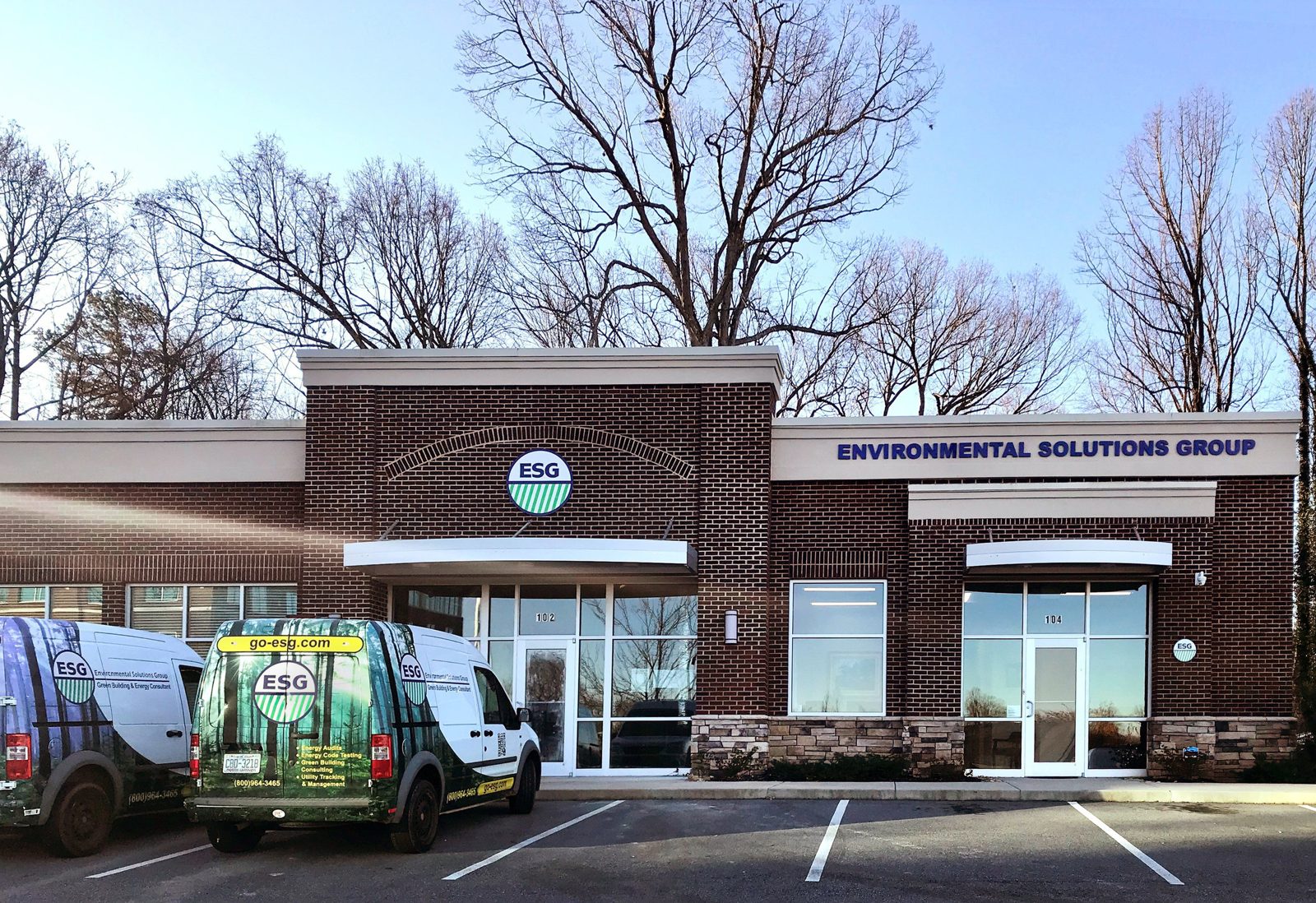 Exterior of the Environmental Solutions Group office in Greensboro, North Carolina