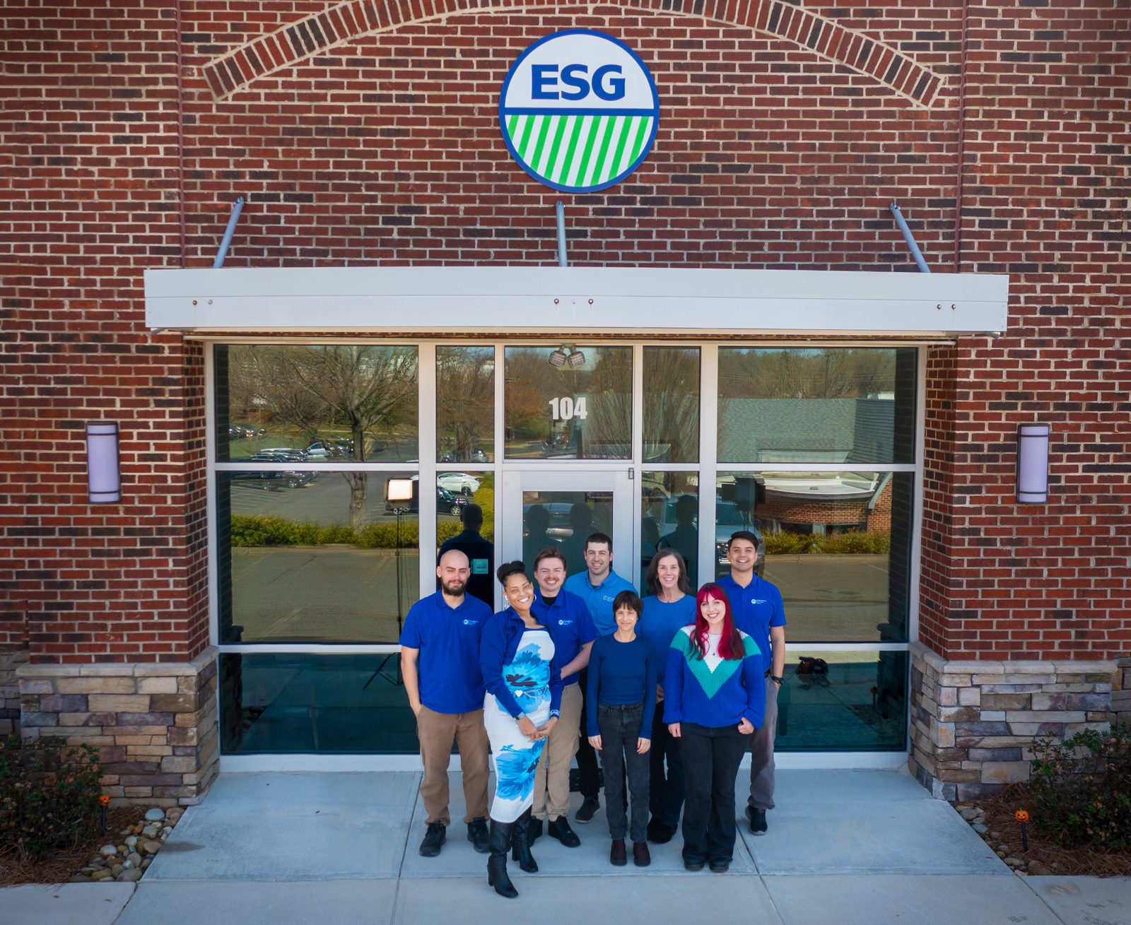 The Environmental Solutions Group team outside their office in Greensboro, North Carolina